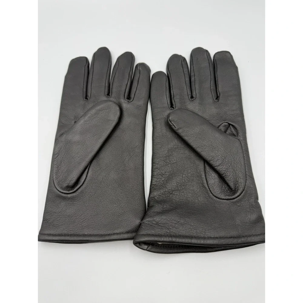 US Military Black‎ Leather Gloves Wool Lined Size 8 Steinberg Cold Weather